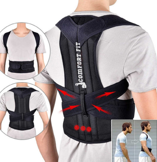 Body Posture Corrector Belt - Shoulder Support Relief and Back Pain Relief Belt - Adjustable Posture Support Brace For Men & Women